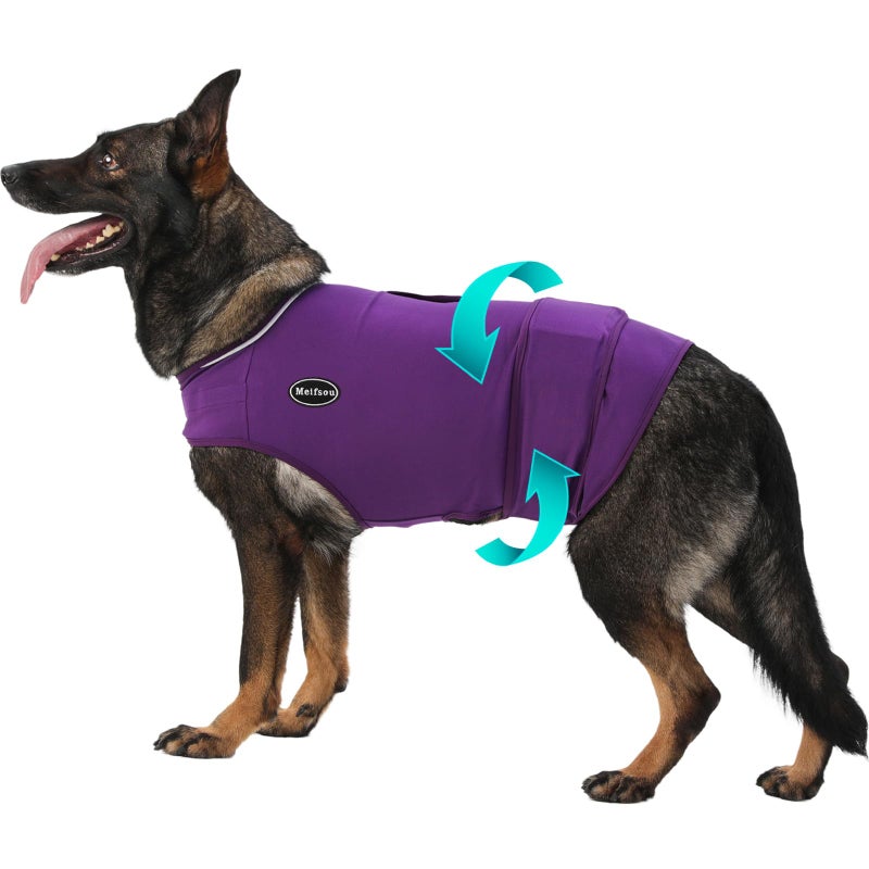Meifsou Dog Anxiety Vest SkinFriendly Thunder Jacket for Dogs Dog Calming Shirt for Thunder Fireworks Vet Visits and Separation Keep Pet Calm Without Medicine Fit for Small Medium Large Dogs - Image 2