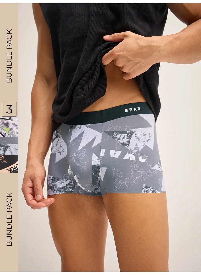 THE BEAR HOUSE  Men’s Boxers (Pack of 3)  Made from Modal Fabric, Stretchable Waistband and Breathable Design for Ultimate All-Day Comfort for Men | Best Price UAE
