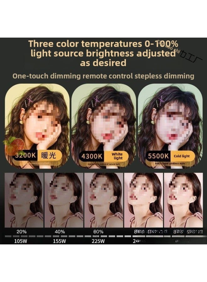 Shadow Source Live Broadcast Fill Light Photography Light Light Soft Light Box Studio Suit Studio Bar Arm-Light Source Color:700w Three-color Remote Control Mushroom Lamp - Image 3