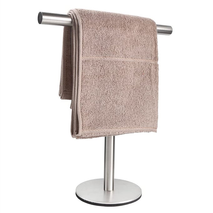 BATH HAND TOWEL HOLDER STANDING TSHAPE TOWEL BAR RACK STAND SUS304 STAINLESS STEEL BRUSHED FINISHTOWER BAR FOR BATHROOM KITCHEN VANITY COUNTERTOP