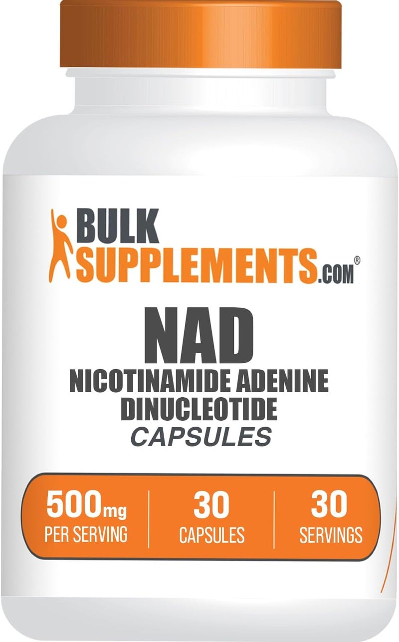 BulkSupplements NAD Capsules 500mg for Energy Support - Image 1