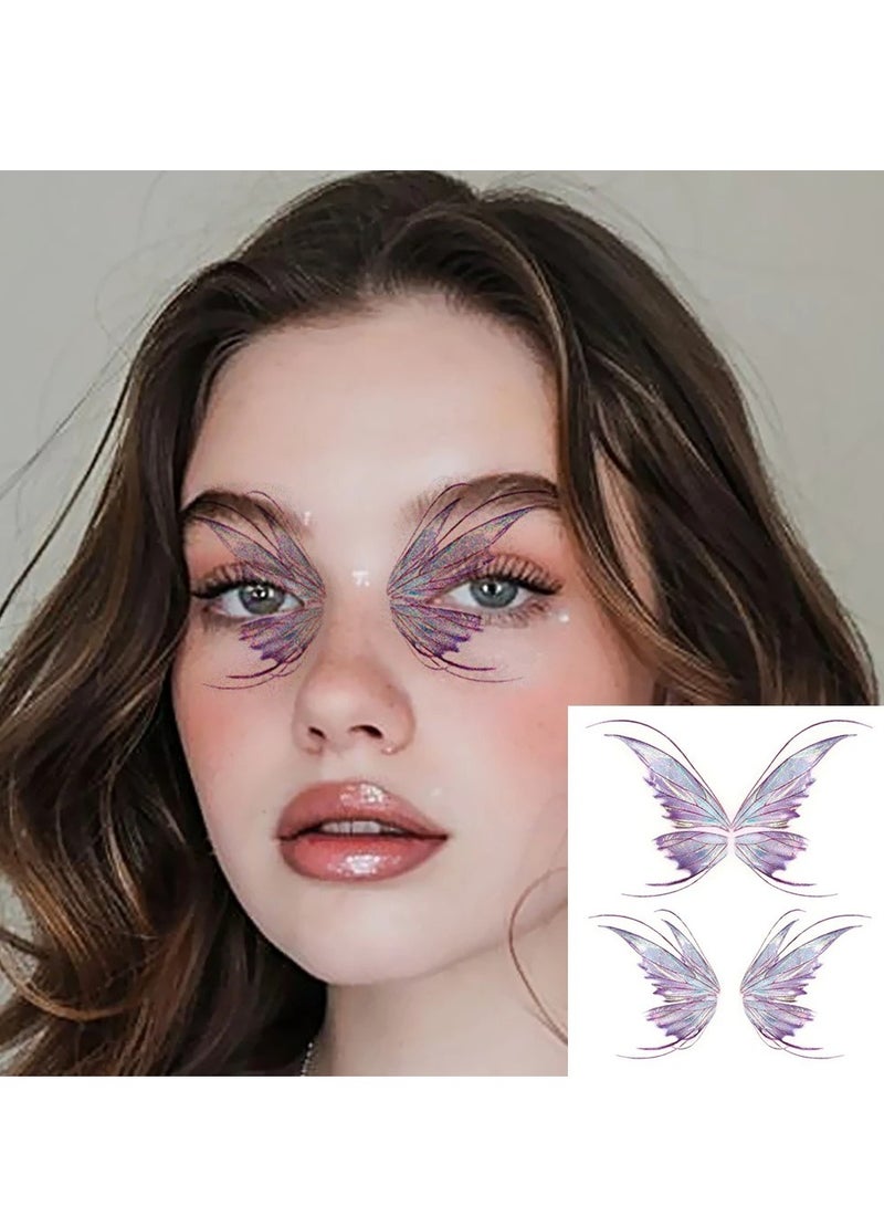 4-Piece Temporary Tattoo Stickers,3D Fairy Butterfly Wings – Waterproof Glitter Temporary Body Art for Women’s Makeup, Dance & Music Festivals  - Image 5