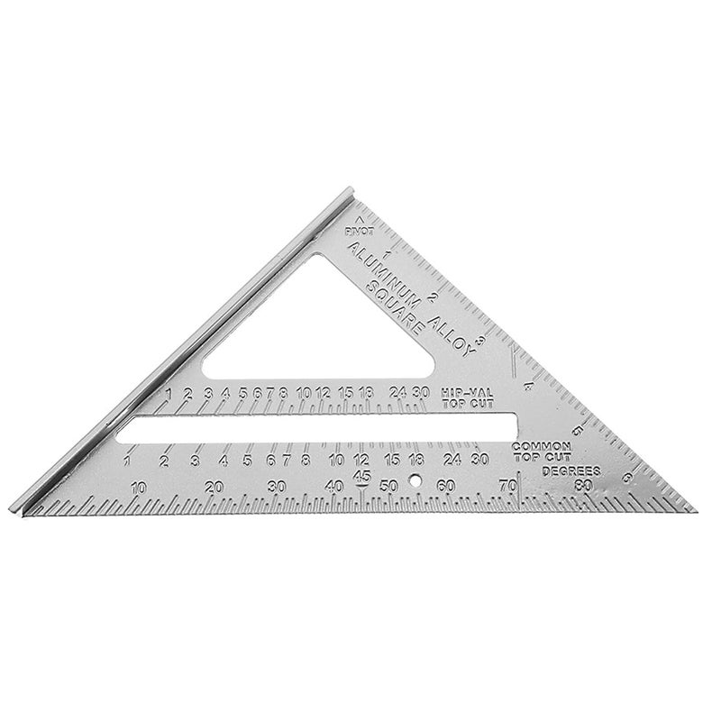 Rafter 7 Inch Aluminum Alloy Imperial Multifunctional Carpenter Square Silver - Image 1
