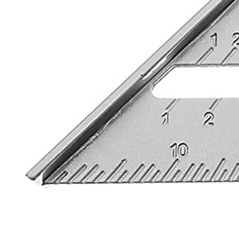 Rafter 7 Inch Aluminum Alloy Imperial Multifunctional Carpenter Square Silver - Image 3