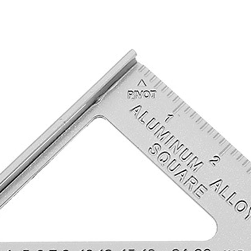 Rafter 7 Inch Aluminum Alloy Imperial Multifunctional Carpenter Square Silver - Image 4