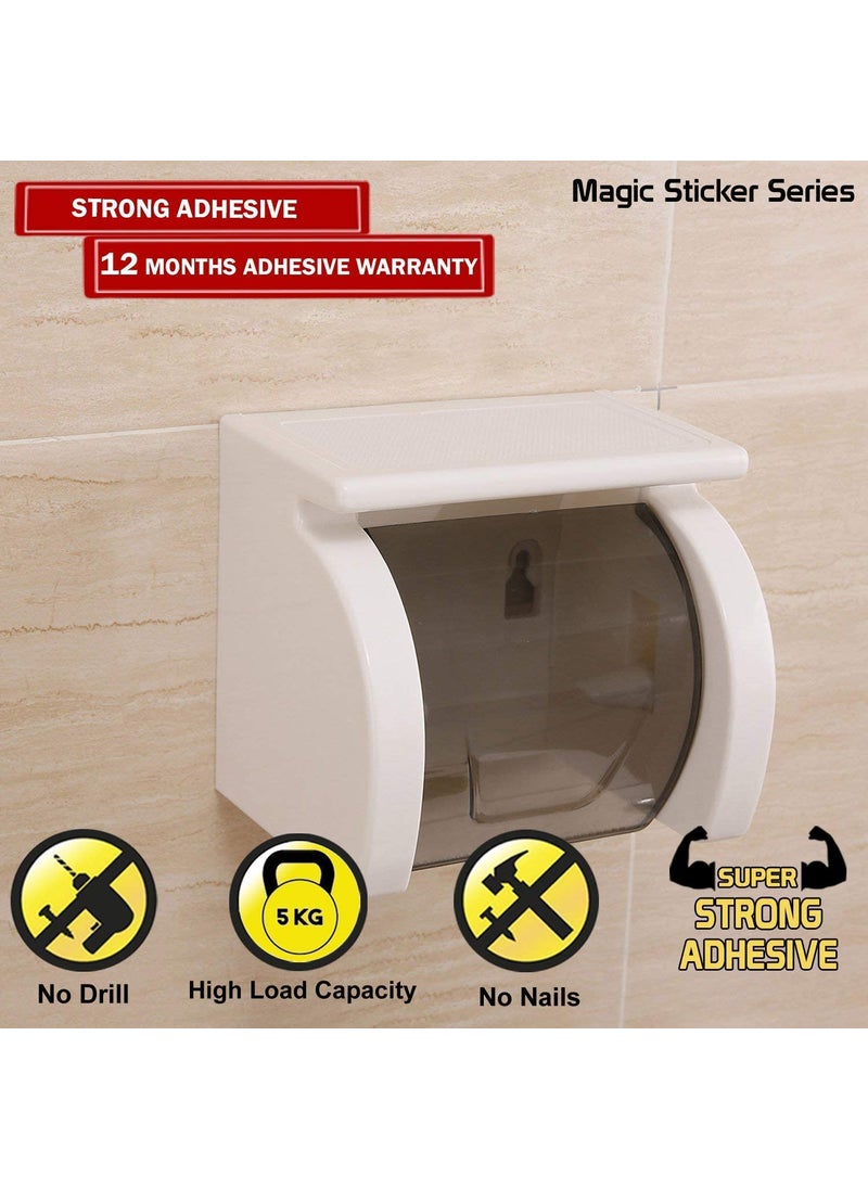 Kepzell - Kepzell Toilet Paper Holder 100 Waterproof with Storage Rack and Mobile Stand for Bathroom Pack of 1 Model 4 - Image 1