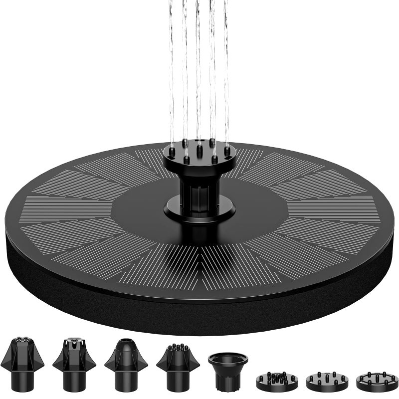 AUTGA Solar Fountain, Floating Solar Powered Water Fountain Pump for Bird Bath, Garden, Pond, Pool, Outdoor Solar Founatin (2.5W) - Image 1