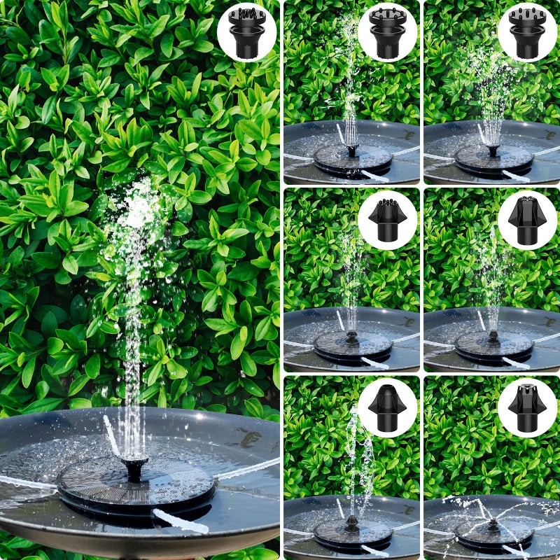 AUTGA Solar Fountain, Floating Solar Powered Water Fountain Pump for Bird Bath, Garden, Pond, Pool, Outdoor Solar Founatin (2.5W) - Image 5