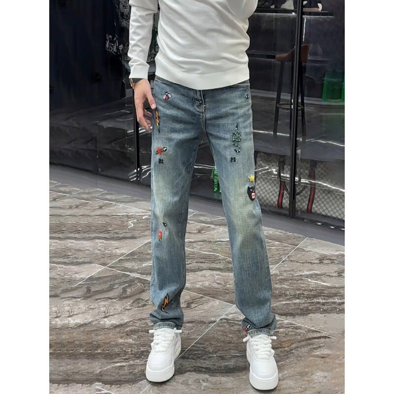 Unisex Casual Daily Denim Jeans - Image 2