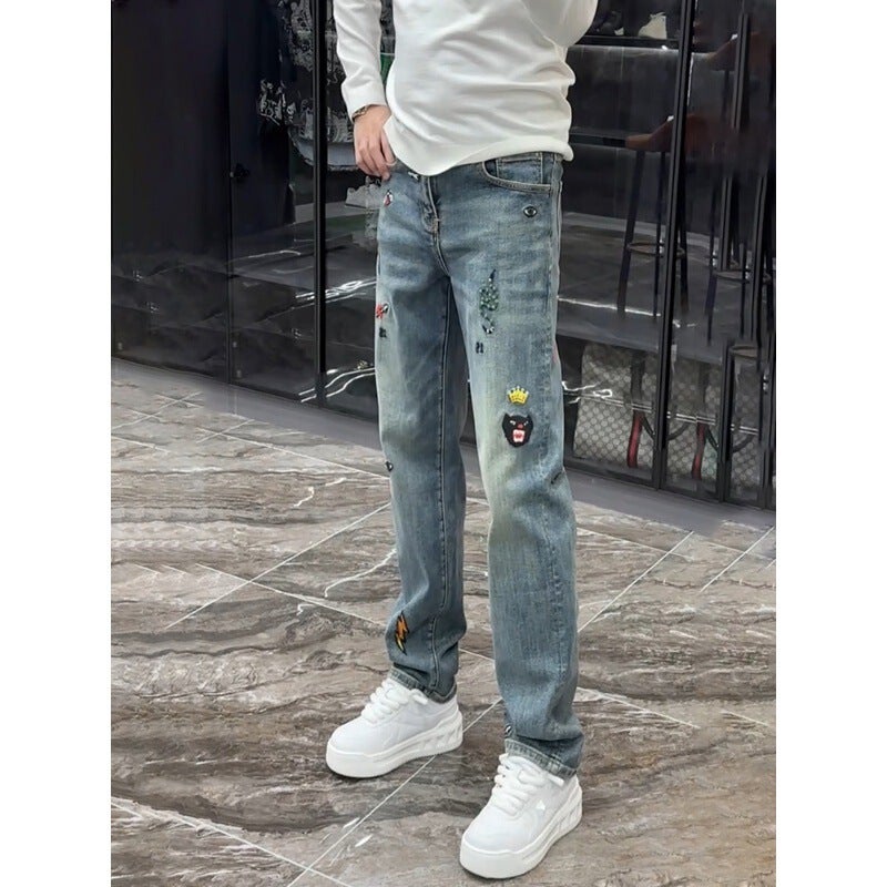 Unisex Casual Daily Denim Jeans - Image 3