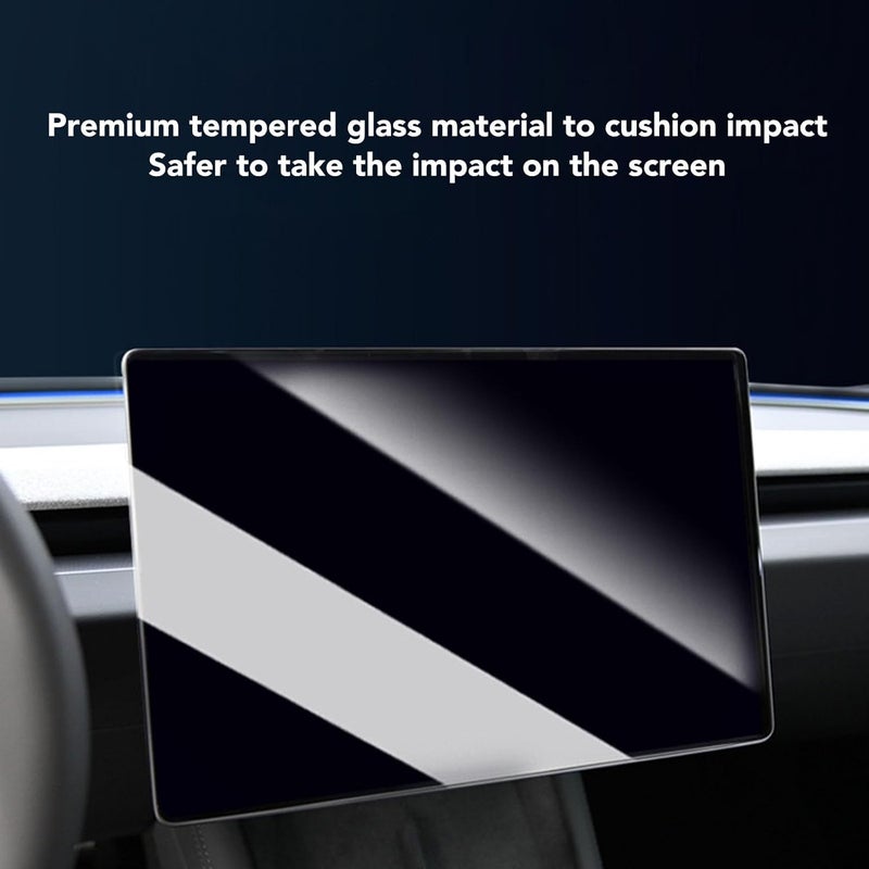ZJchao 2Pcs Tempered Glass Screen Protector for Highland 2024, 15in Main & 8in Rear Display, Easy Install, Clear (HD) - Image 5