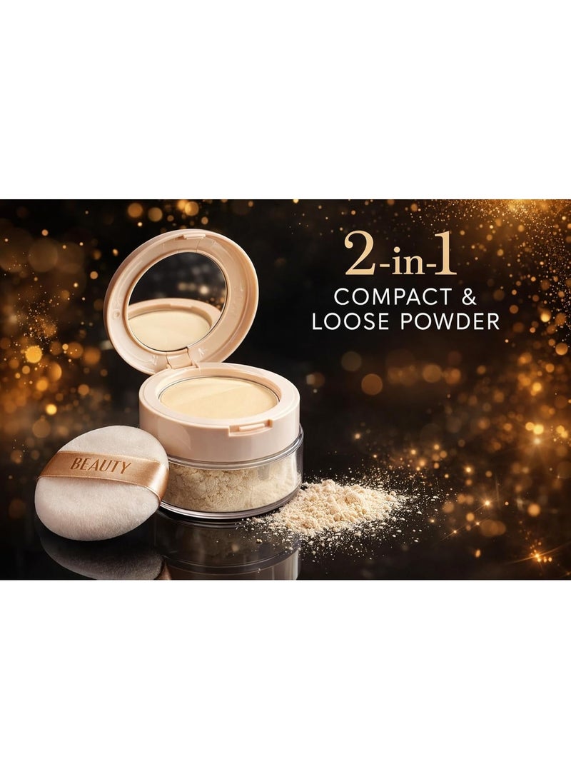 Everdiva Complete Face Makeup Combo Kit with Foundation, Loose Powder, Compact Powder, Mascara & Makeup Bag - Image 4