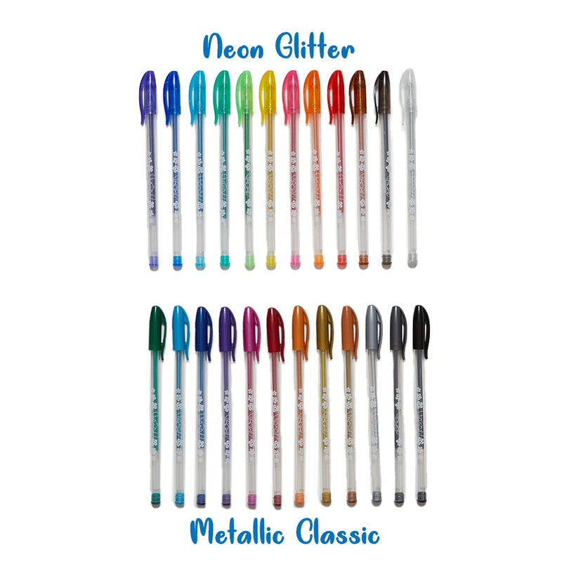 Innovative Designs Disney Lilo and Stitch Gel Pen Set for Kids, 24 Pack with Glitter Gel Pens, Cute Pens for Girls and Boy - Image 3