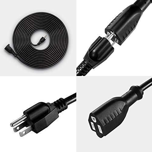 DanYee UL Listed Waterproof Power Extension Cord,DanYee Indoor/Outdoor(Marked General Use on The Tag) 16 AWG Heavy Duty AC SJTW Electrical Extension Cable (NEMA 5-15P to NEMA 5-15R)(3FT 2PACK,Black) - Image 2