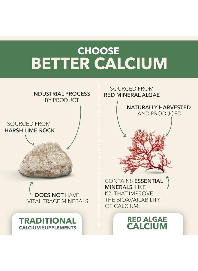 PlantFusion Vegan Calcium, Premium Plant Based Calcium (1000mg) Sourced from Icelandic Red Algae, Plus Magnesium, D3, K2, and Boron, 90 Vegan Tablets - Image 2