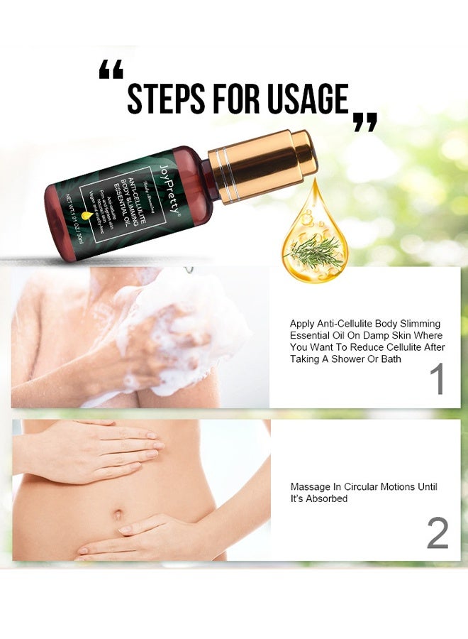 JoyPretty Anti-Cellulite Body Slimming Essential Oil, Anti Cellulite Firm and Tighten Skin Nourish Skin Body Slim Oil with Natural Ingredients 30ml - Image 5