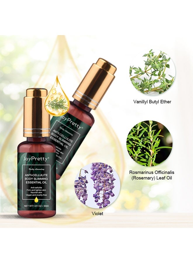 JoyPretty Anti-Cellulite Body Slimming Essential Oil, Anti Cellulite Firm and Tighten Skin Nourish Skin Body Slim Oil with Natural Ingredients 30ml - Image 3