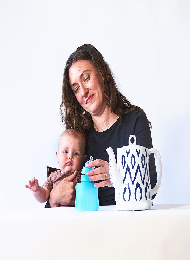 Green Sprouts Sprout Ware Baby Pocket Made from Silicone and Plants (5 oz.), Non-Toxic Silicone Plant-Based Plastic Baby Pocket Without BPA, BPS, BPF, Aqua - Image 3