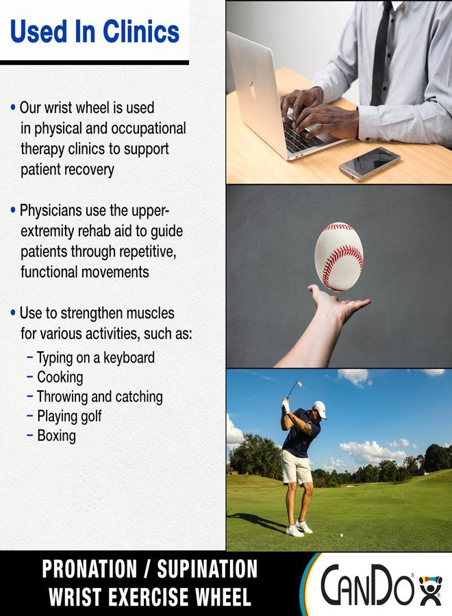 CanDo Pronation/Supination Wrist Exercise Wheel - Image 5