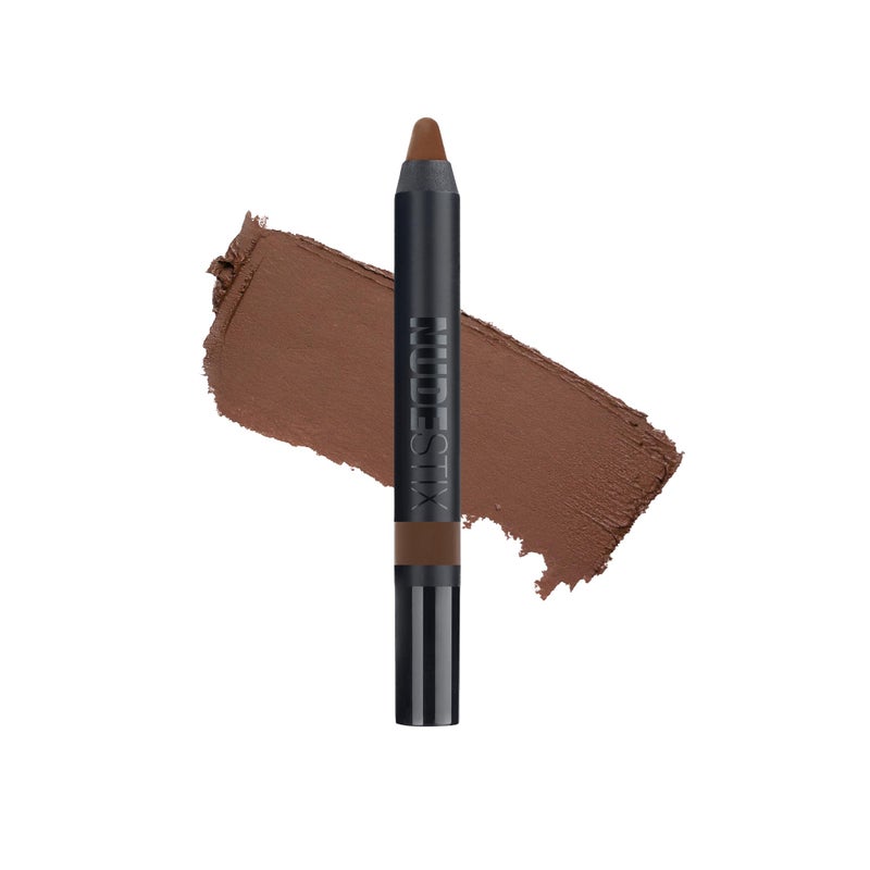 Nudestix Magnetic Matte Eye Color Pencil Eyeshadow  Eyeliner  Eyelid Primer Cream Makeup Stick Long Lasting Waterproof Shade Chocolate
