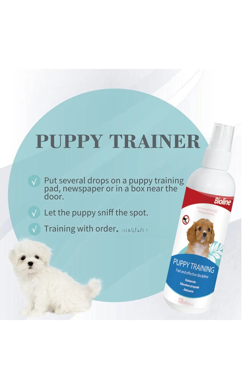 Bioline Puppy Training Spray 120ml | Indoor & Outdoor Urination Spot Attractant for Effective Puppy House Training - Image 2