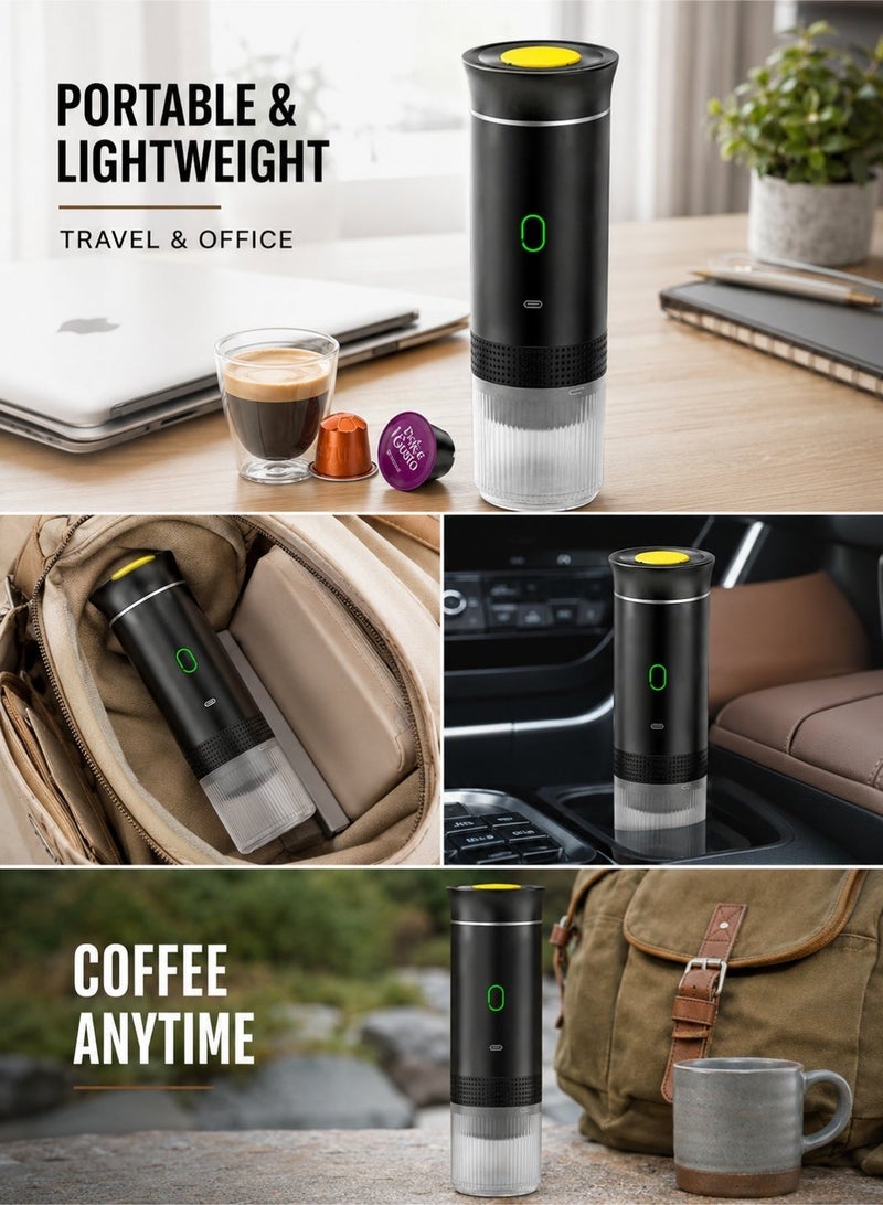 Leoxol Cordless Portable Coffee Machine | 150ml Travel Espresso Maker | 3 In 1 Capsule And Ground Coffee Maker | Hot Cold Brew | USB Rechargeable - Image 4