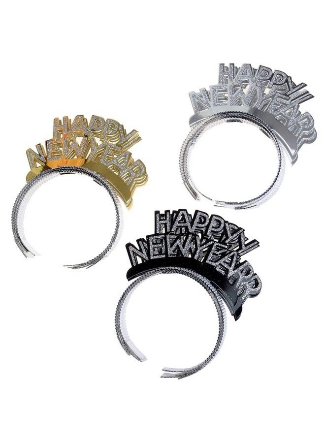 BinaryABC Happy New Year Headband Tiara,New Years Party Favor,New Years Eve Party Decorations 12Pcs - Image 3