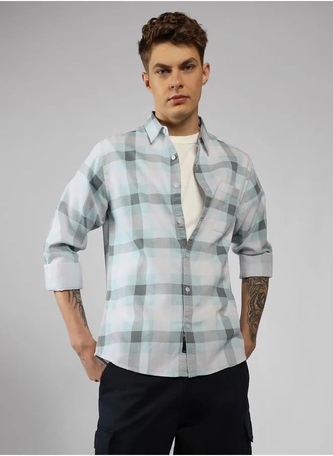 دينيس لينغو Men's Regular Fit Multi-Color Casual Shirt