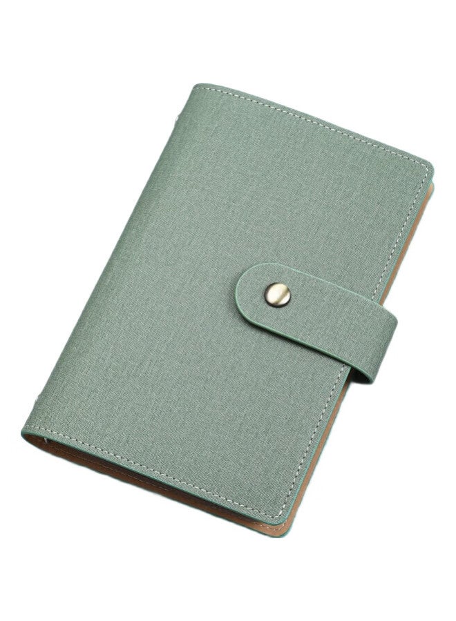 Longe Langjie Business Card Holder, Loose-Leaf Style, Card Organizer, Credit Card And Membership Card Holder, Portable Business Card Case, Bank Card Holder, Large Capacity Collection Folder, Light Green - Image 2