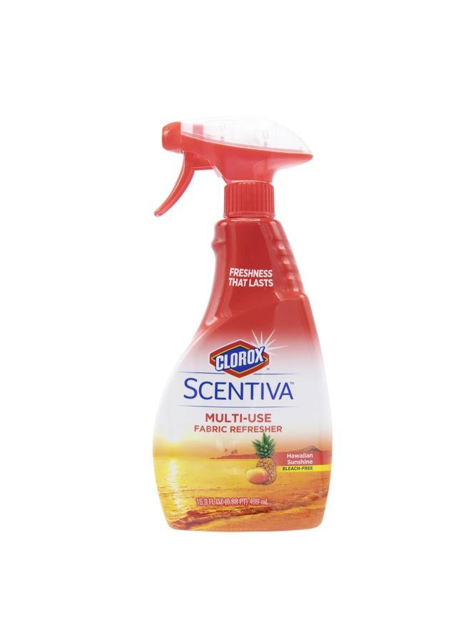 Clorox Scentiva Refresher Spray, Hawaiian Sunshine Scent - Multi-Use Fabric & Linen Freshener Spray - Odor Eliminator for Home, Upholstery, Bedding, Curtains, Room, 16.9 Fl Oz - Image 1