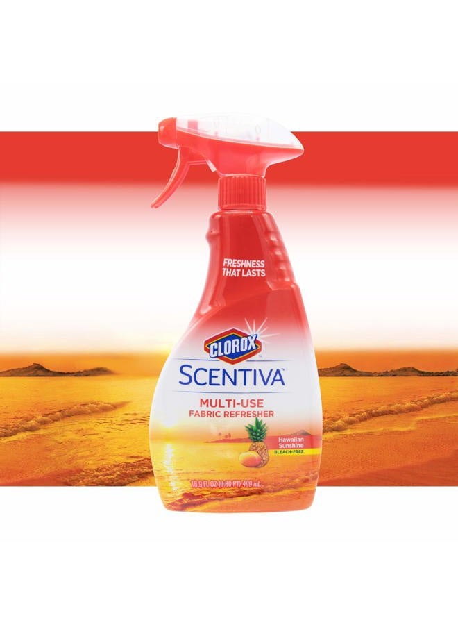 Clorox Scentiva Refresher Spray, Hawaiian Sunshine Scent - Multi-Use Fabric & Linen Freshener Spray - Odor Eliminator for Home, Upholstery, Bedding, Curtains, Room, 16.9 Fl Oz - Image 2