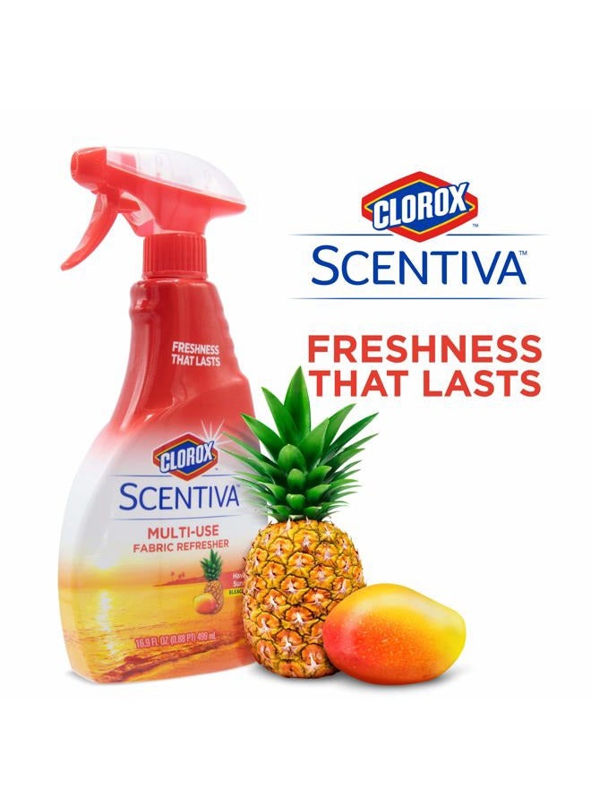 Clorox Scentiva Refresher Spray, Hawaiian Sunshine Scent - Multi-Use Fabric & Linen Freshener Spray - Odor Eliminator for Home, Upholstery, Bedding, Curtains, Room, 16.9 Fl Oz - Image 3