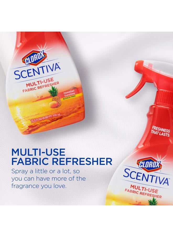 Clorox Scentiva Refresher Spray, Hawaiian Sunshine Scent - Multi-Use Fabric & Linen Freshener Spray - Odor Eliminator for Home, Upholstery, Bedding, Curtains, Room, 16.9 Fl Oz - Image 4