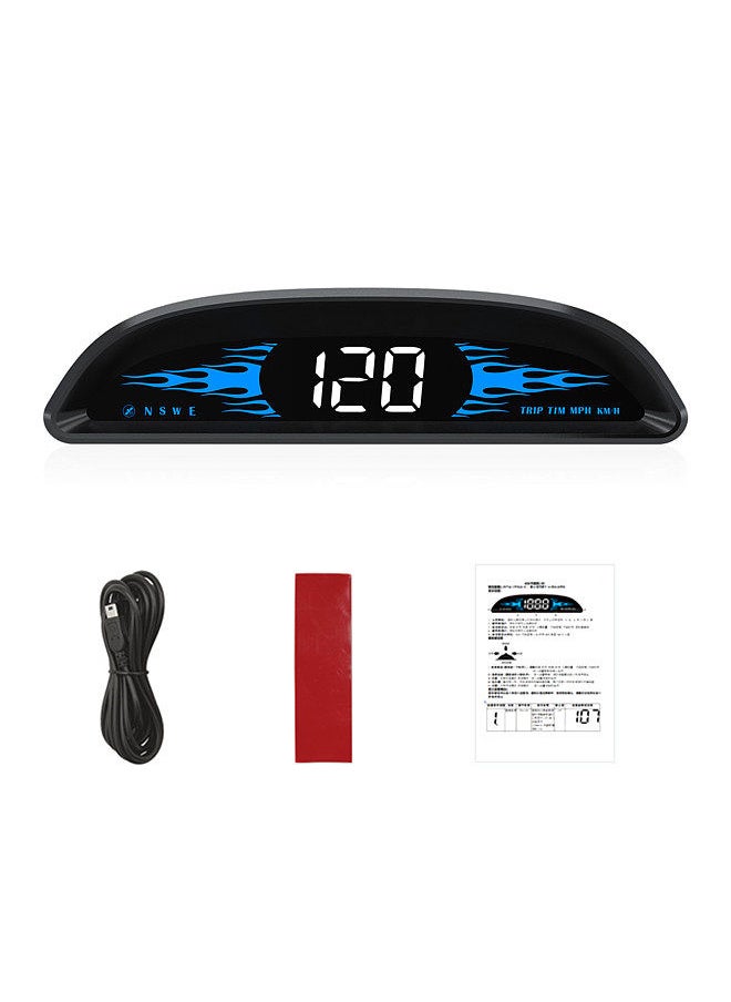 Generic - Car HUD Head-up Display Digital GPS Navigation Speedometer GPS Dual System Display Screen with Speed/Time/Direction/Mileage - Image 1