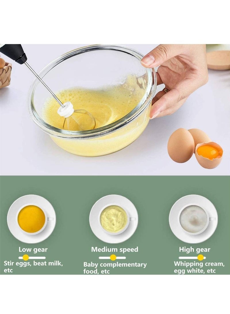 GENNEXT Rechargeable Milk Frother 3 Speeds Handheld Foam Maker With Stainless Whisk For Coffee, Latte, Cappuccino, Chocolate, Milk Tea - Image 2
