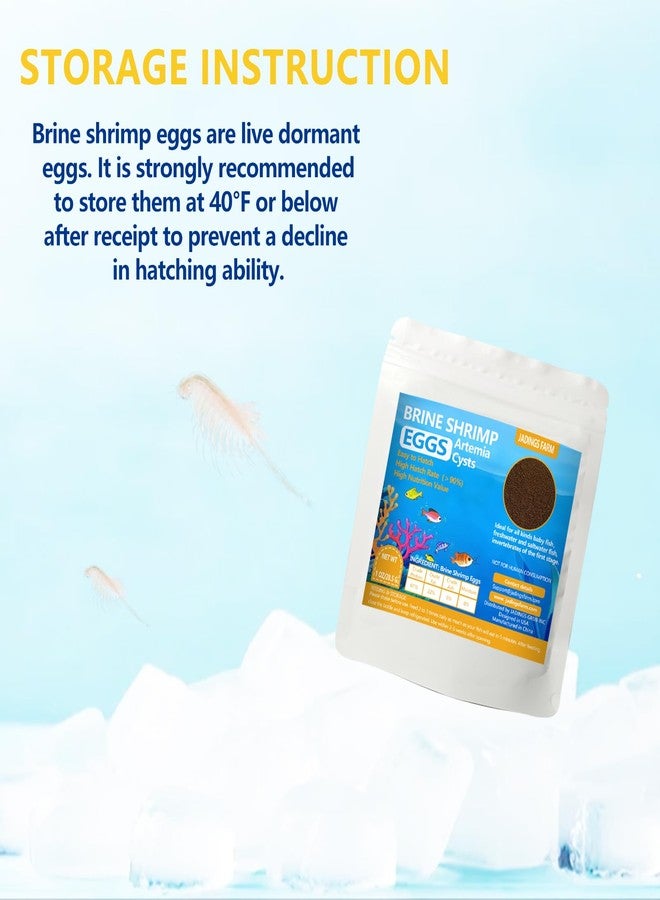 بيض الروبيان الملحي من جادينجز فارم - نسبة تفقيس 90%، أكياس الأرتيميا، أغذية مائية لصغار أسماك الزينة، أسماك المياه العذبة والمالحة، 1 أونصة - Image 5