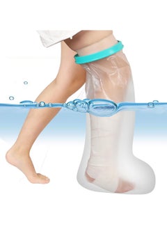 Waterproof Leg Cast Cover for Shower Reusable Foot Bandage Dressing Elastic Protector Sealed Wound Protective Bag for Leg Knee Foot and Ankle Wound Care Supplies