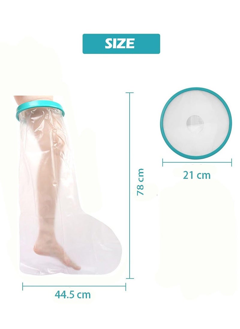 Generic - Waterproof Leg Cast Cover for Shower Reusable Foot Bandage Dressing Elastic Protector Sealed Wound Protective Bag for Leg Knee Foot and Ankle Wound Care Supplies - Image 1