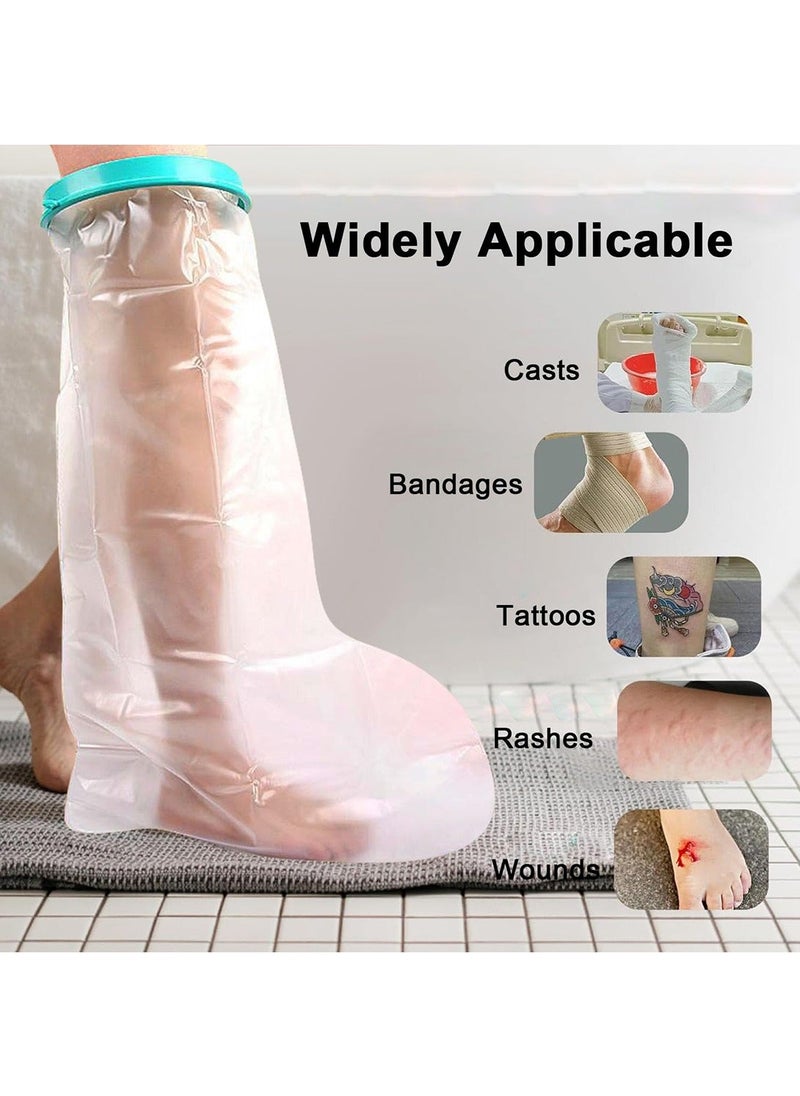 Generic - Waterproof Leg Cast Cover for Shower Reusable Foot Bandage Dressing Elastic Protector Sealed Wound Protective Bag for Leg Knee Foot and Ankle Wound Care Supplies - Image 1