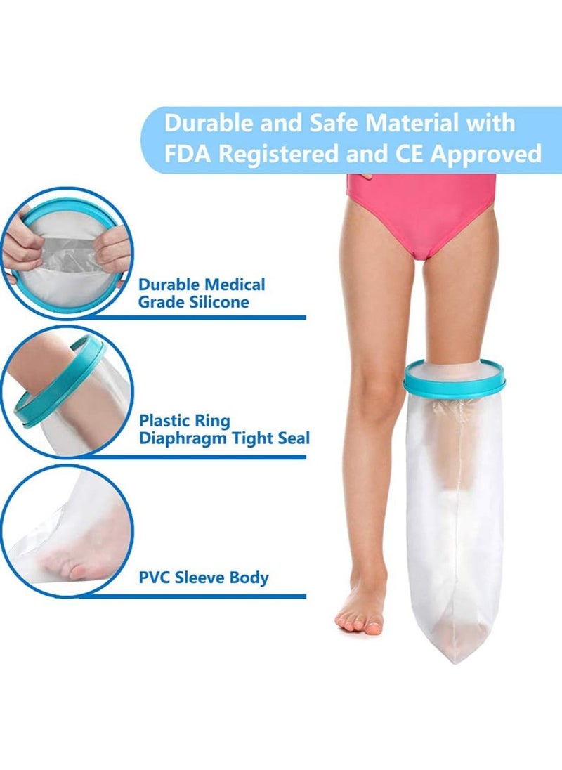 Generic - Waterproof Leg Cast Cover for Shower Reusable Foot Bandage Dressing Elastic Protector Sealed Wound Protective Bag for Leg Knee Foot and Ankle Wound Care Supplies - Image 1