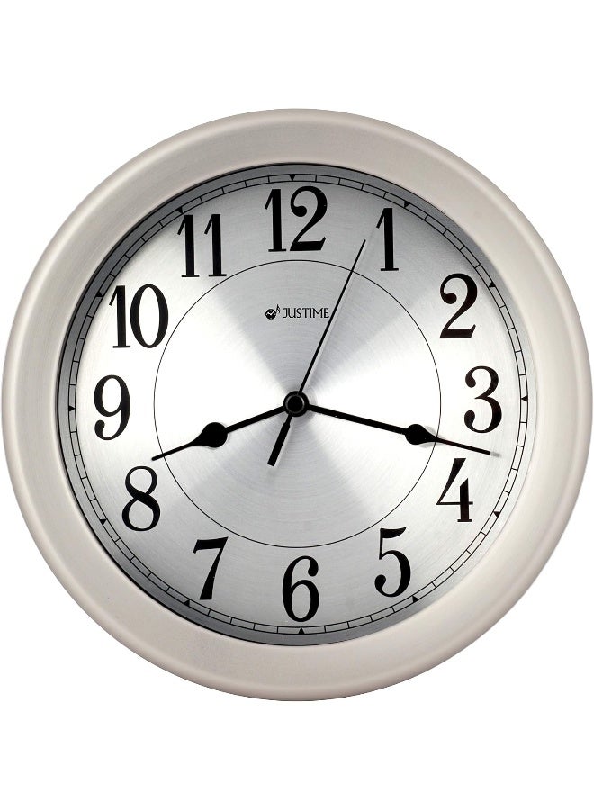 JUSTIME 85 inch Water Resistant Wall Clock for Bathroom Clock Wall Decor Small Space Kitchen Clocks Office Boat RV Silent Wall Clock Non Ticking - Image 2