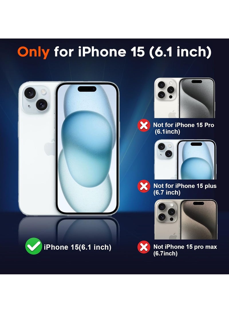 Denx Super Slim Magnetic Case for iPhone 15 [Shockproof & Slim] Matte Hard Back Cover with high-Grade Protection | Black - Image 2