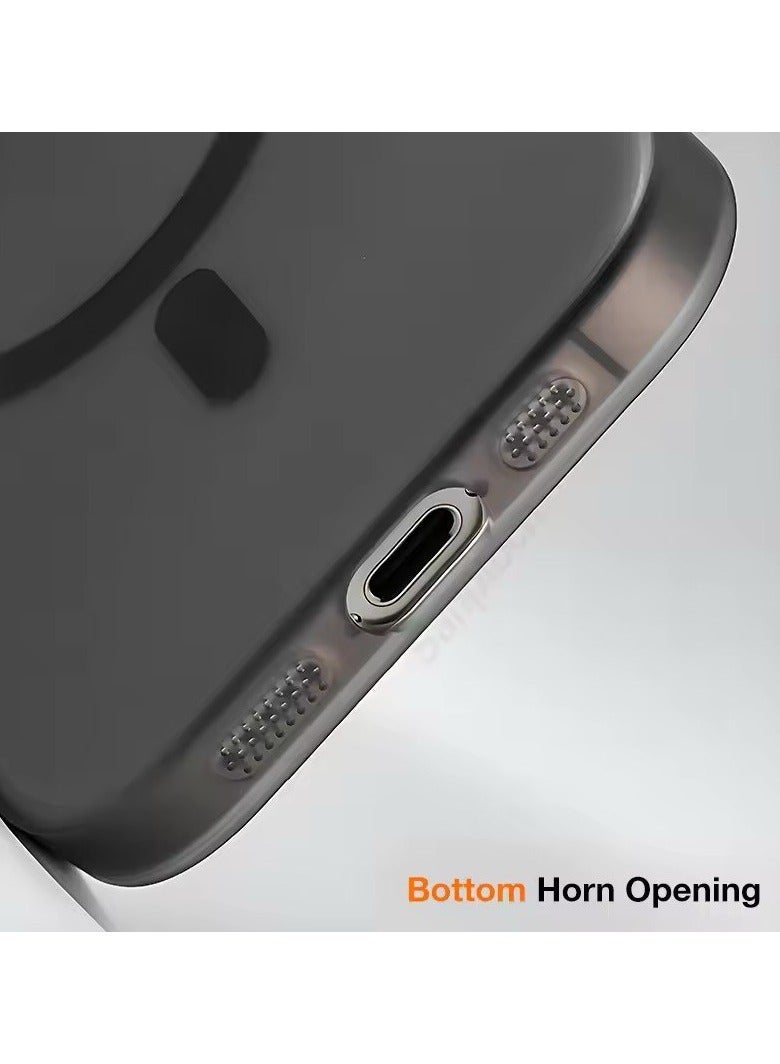 أكاليكس جراب مغناطيسي فائق النحافة لهاتف iPhone 15 [مقاوم للصدمات ونحيف]، غطاء خلفي صلب غير لامع بحماية عالية الجودة |أسود - Image 4