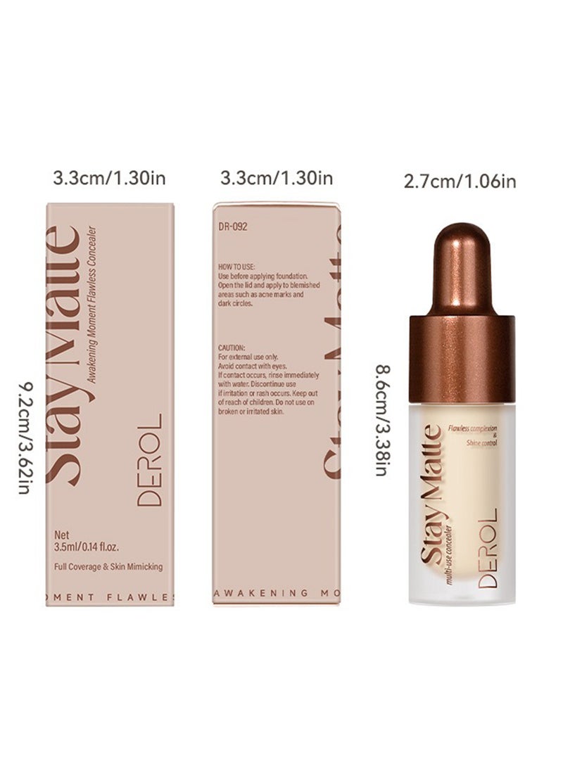DEROL - Awakening Moment Flawless Concealer, Hydrating and Full-Coverage Corrector Stick, Long-Lasting Multi-Use Contouring and Highlighting Makeup, 3.5ML - Image 1