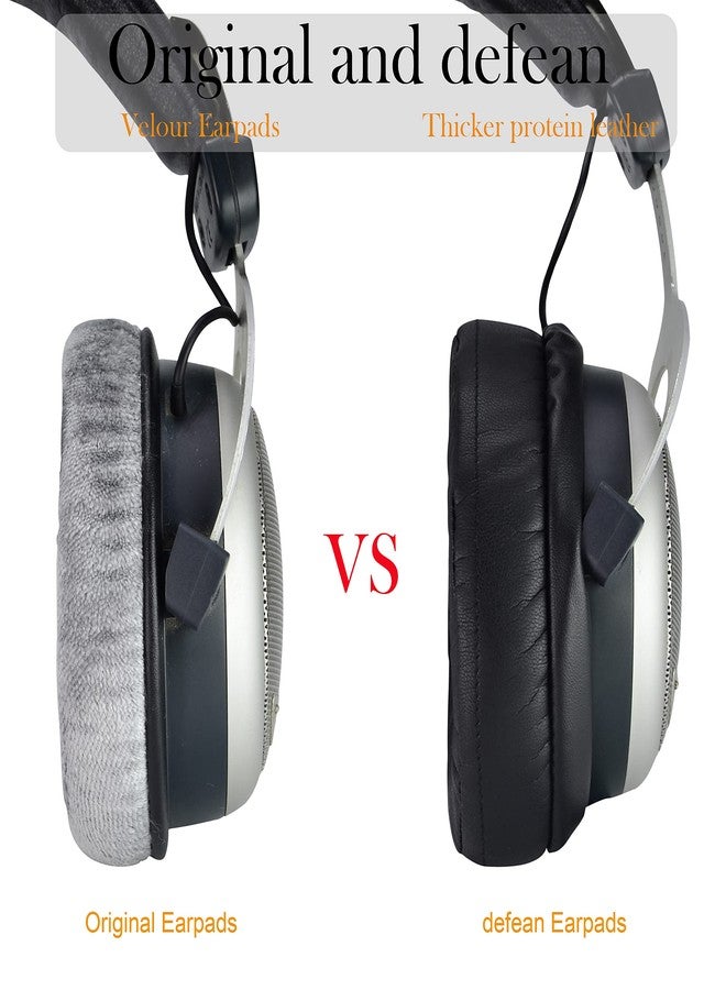 defean DT990 Ear Pads - defean Replacement EarPad Ear Cushion Cover Earpads Compatible with beyerdynamic DT990 / DT880 / DT770 PRO Headset,Softer Leather,High-Density Noise Cancelling Foam, Added Thickness - Image 4