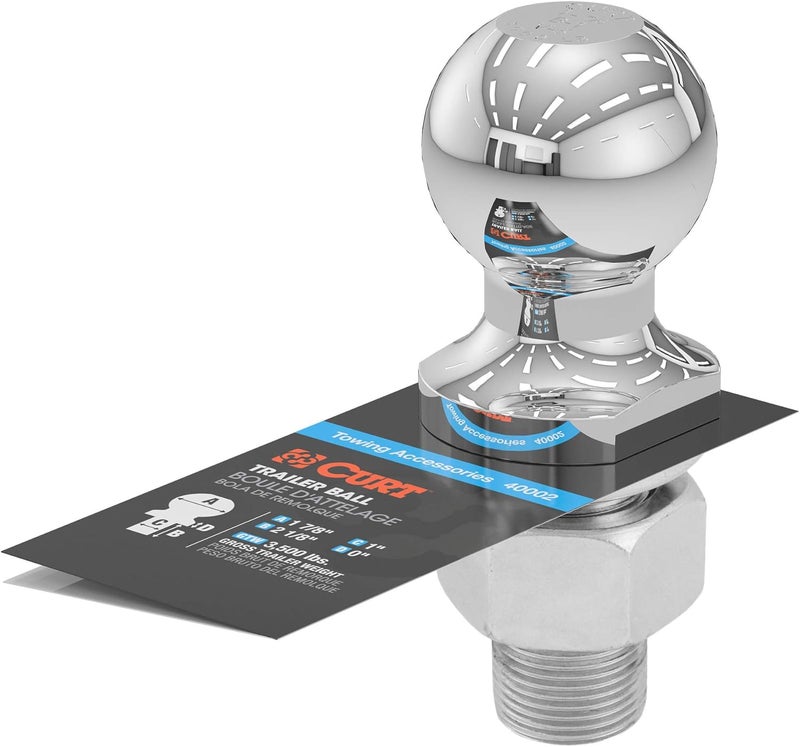 CURT Chrome Trailer Hitch Ball 1-7/8 Inch - Image 4