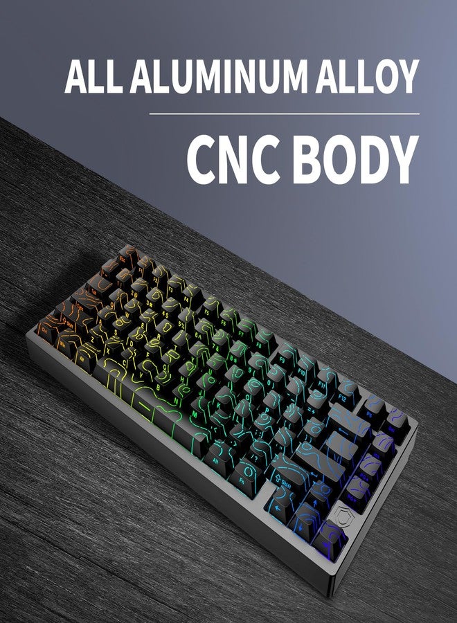 IROK MG75PRO 81 Keys Wired Magnetic Switch Mechanical Keyboard, Hall Effect, 8KHZ/ARGB/CNC Aluminum, Gasket Structure Gaming Keyboard(Black) - Image 4
