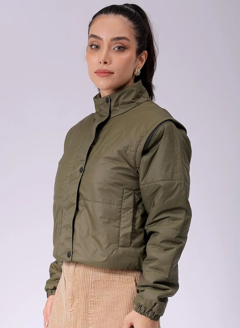 Freehand  Women Regular Fit Solid Puffer Jacket for Women | Best Price UAE