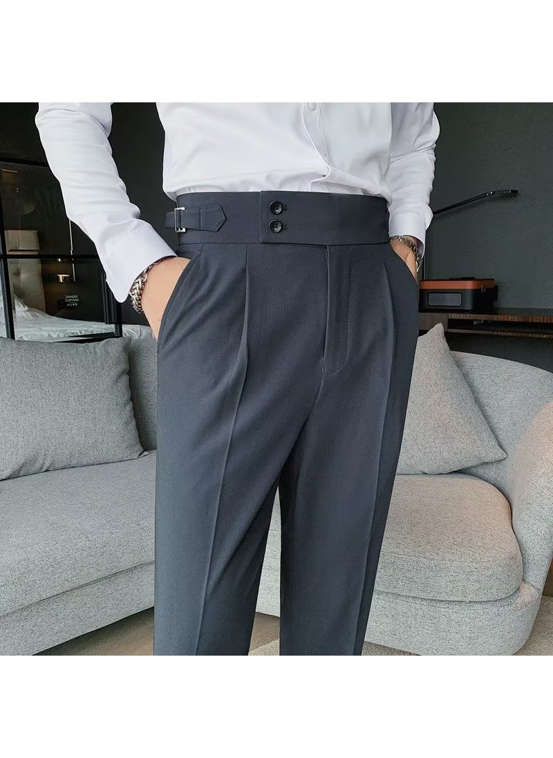 Generic - Naples Slim Fit Casual Chinos for Men Black - Image 1