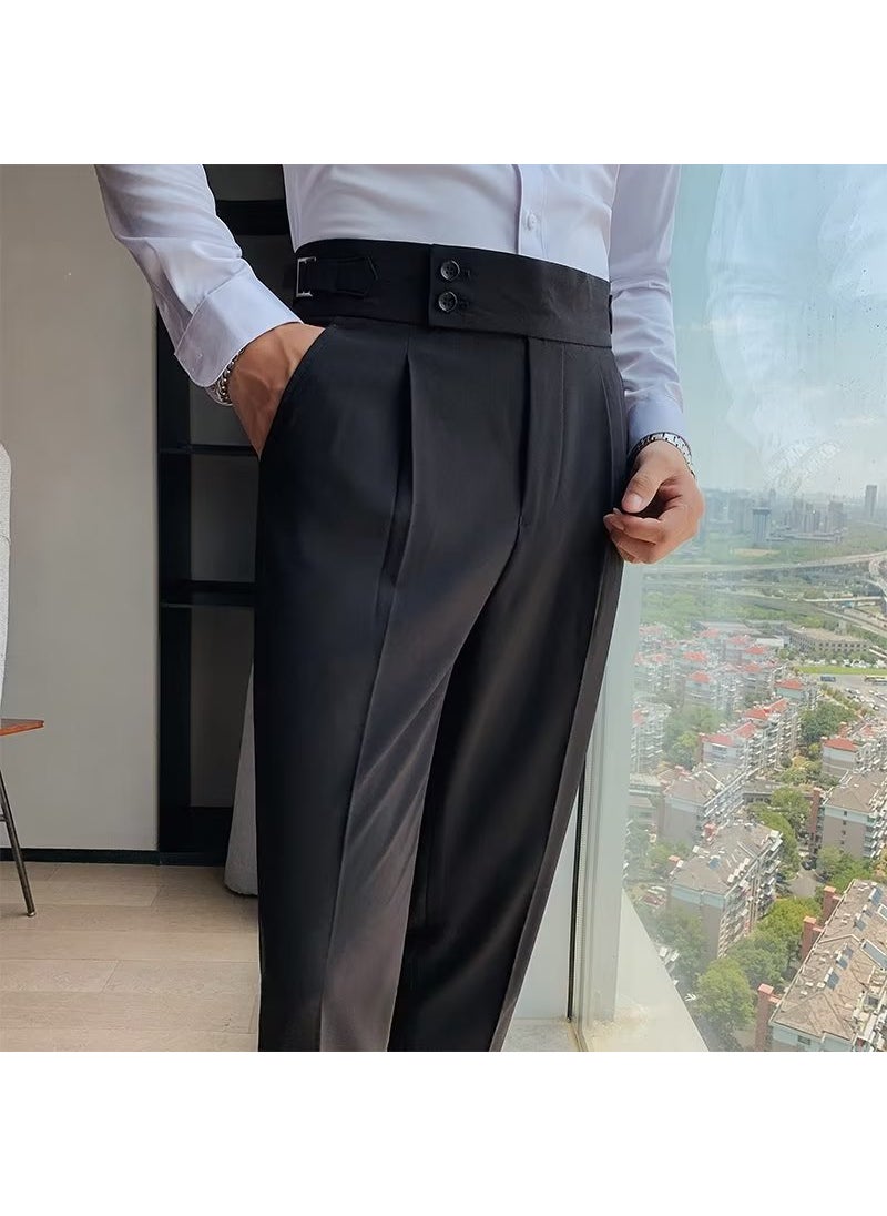 Generic - Naples Slim Fit Casual Chinos for Men Black - Image 1